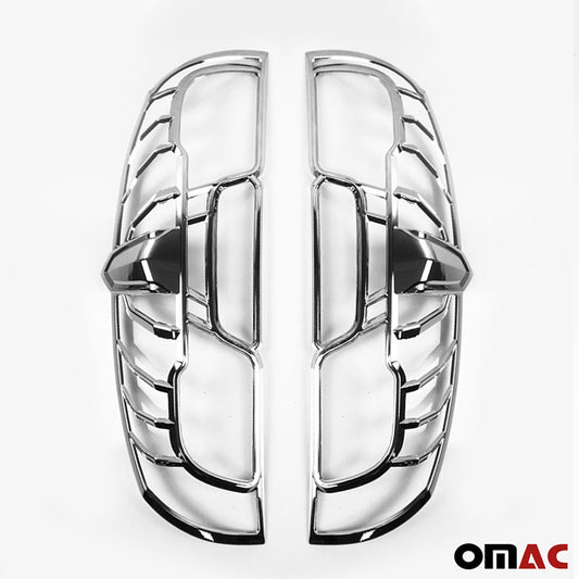 OMAC Trunk Tail Light Trim Frame for RAM ProMaster City 2015-2022 Chrome Silver 2 Pcs 2524101F