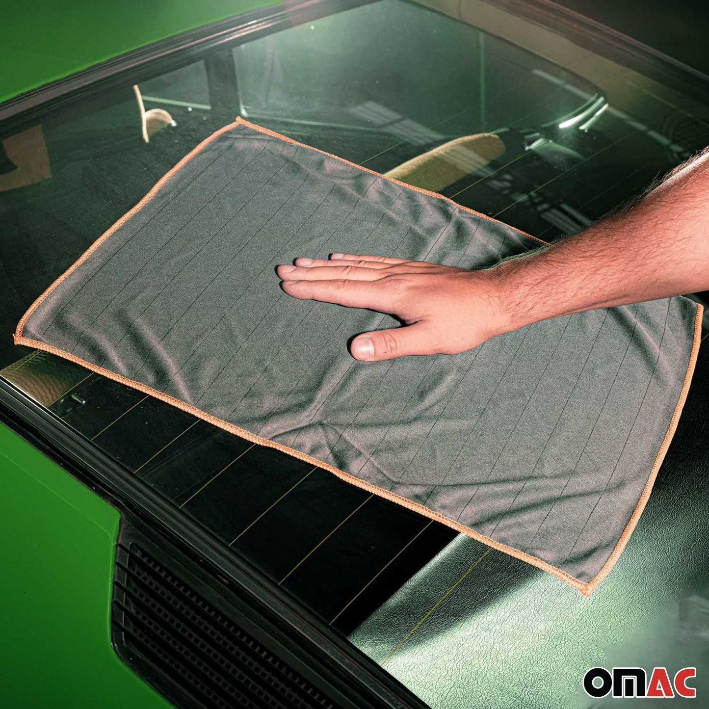 OMAC Premium Carbon Fiber Cloth Cleaning No-Scratch Rag Car Polishing Auto Detailing HF02025