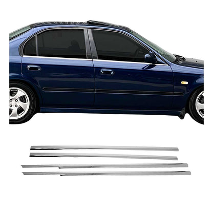1996-2000 Honda Civic Sedan Window Molding Trim Streamer Stainless Steel