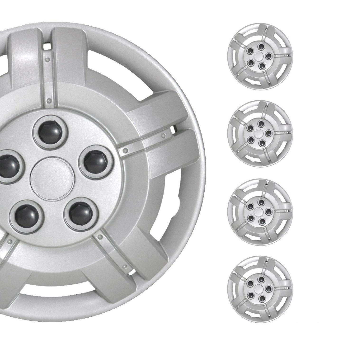 OMAC 15" Hubcaps Wheel Covers for Kia Forte Silver Gray U029981