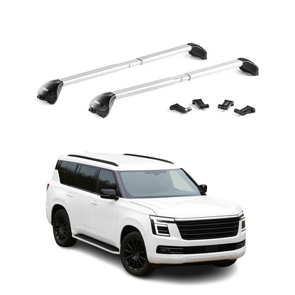 2025 Nissan Armada Roof Rack Cross Bars Luggage Carrier Alu Silver 2x