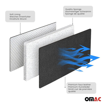 2014-2025 RAM ProMaster Leather Front Car Seat Covers Protector Black