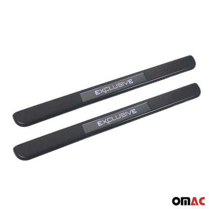 OMAC Genuine Carbon Illuminated LED Door Sill Cover Scuff Plate Exclusive 2 Pcs 9696090CE