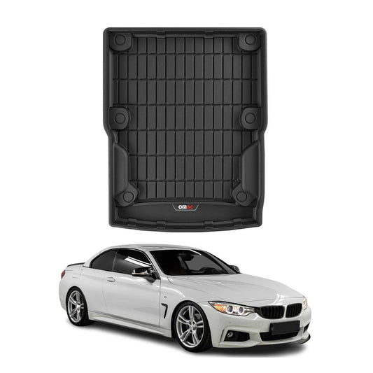 2014-2020 BMW 4 Series F33 Cabriolet Premium Cargo Liner Trunk Mat All Weather Heavy Duty Black