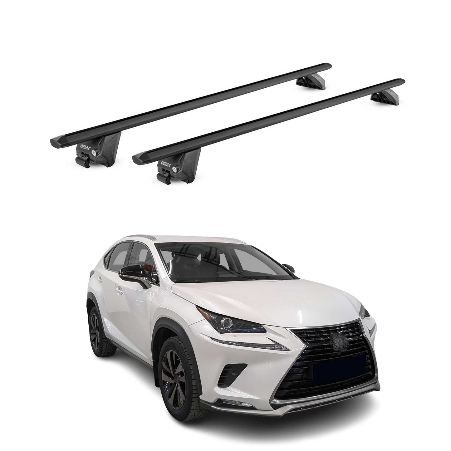 2015-2021 Lexus NX Roof Rack Cross Bars Black