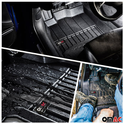 OMAC Premium 3D Floor Mats & Trunk Liner Set Black For BMW X5 (F15) 2014-2018 1221454-260