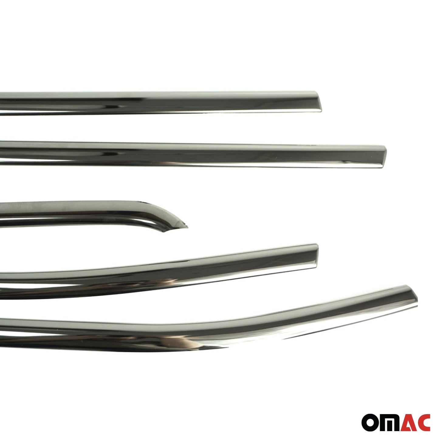 2015-2024 Jeep Renegade Window Molding Trim Streamer Steel Dark 6 Pcs