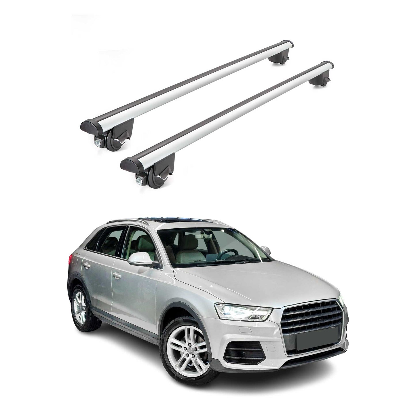 2013-2018 Audi Q3 / Q3 Quattro Roof Rack Cross Bars Silver