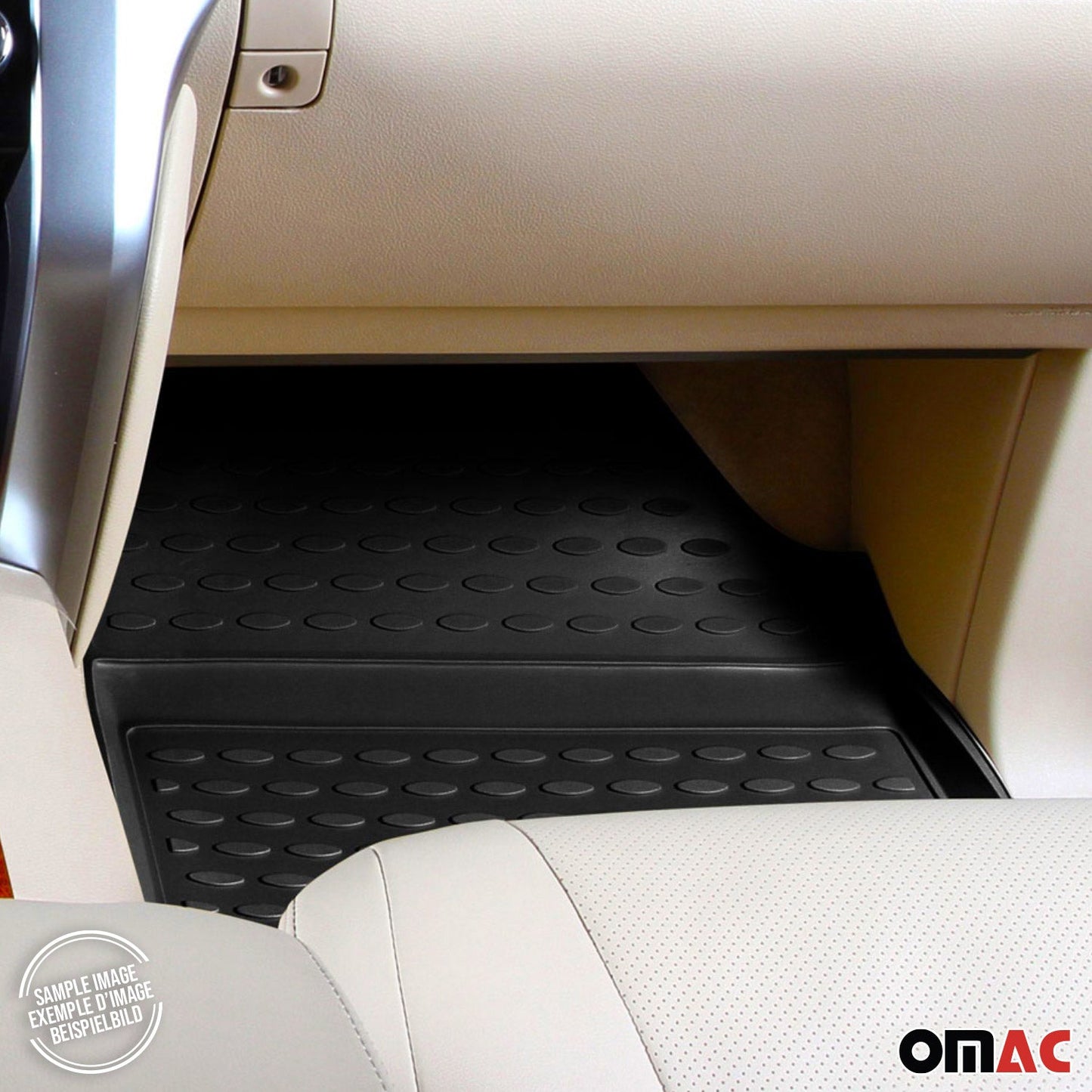 OMAC Floor Mats Liner for Honda Element 2003-2011 Black TPE All-Weather 3 Pcs 3489444