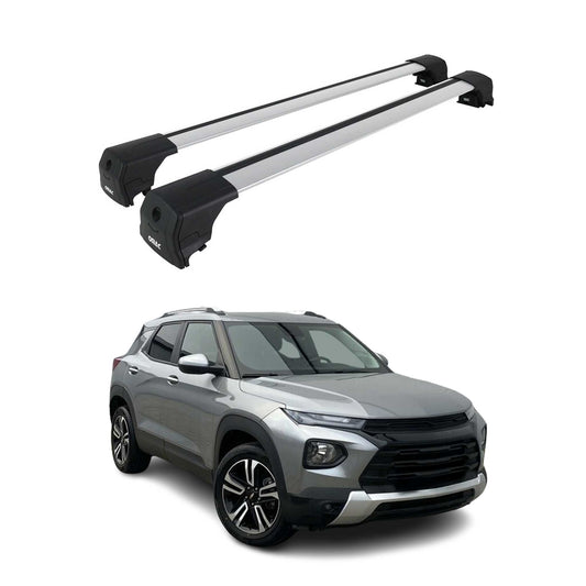 2021-2025 Chevrolet Trailbrazer Roof Rack Cross Bars Luggage Carrier Alu Silver