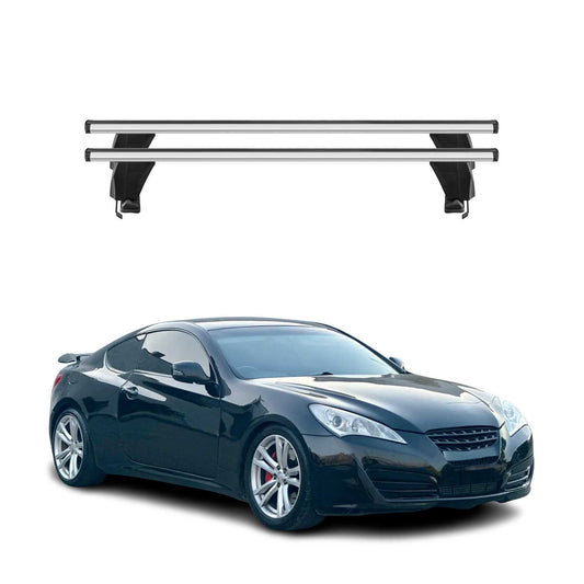 2009-2014 Hyundai Genesis Roof Rack Cross Bars Silver