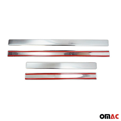 OMAC Door Sill Scuff Plate Scratch Protector for Citroen Berlingo 2008-2012 Steel 4x 5723091N