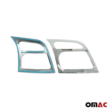 OMAC Fog Light Headlight Lamp Cover for Ford Transit Connect 2010-2013 Chrome 2 Pcs 2620102