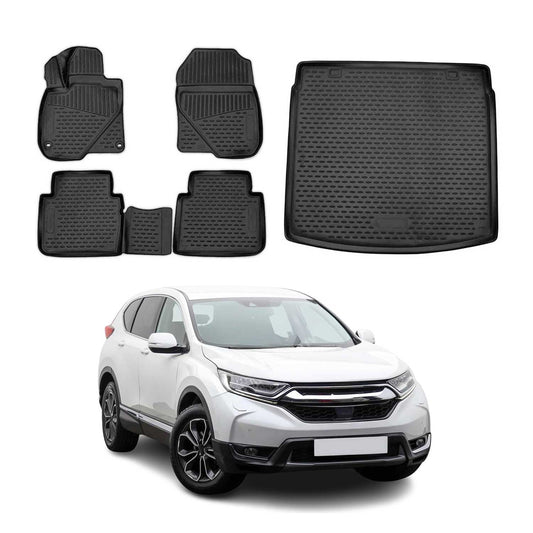 2017-2022 Honda CR-V Floor Mats & Cargo Liner Full Set All Weather Black