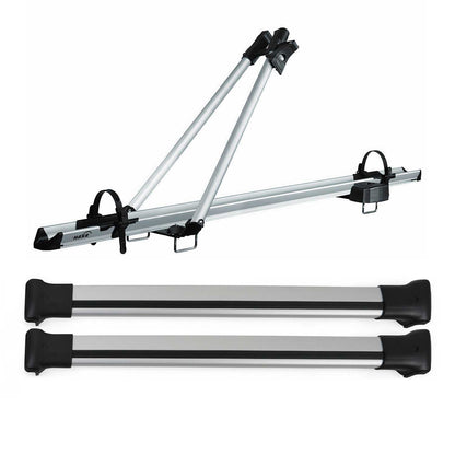OMAC Bike Rack Carrier Roof Racks Set for RAM ProMaster 2014-2024 Silver 3x U020712
