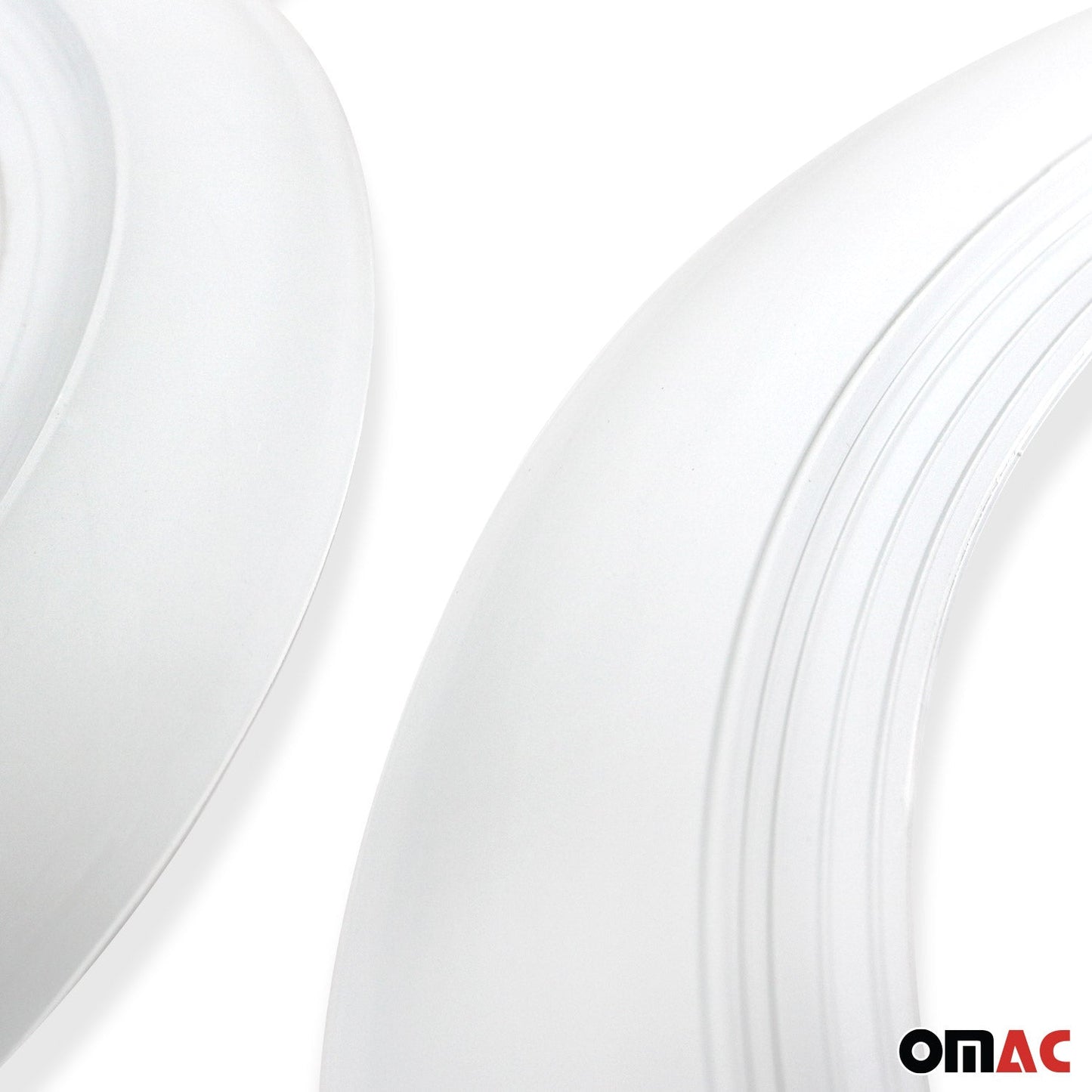 OMAC 15" Rims Portawalls White Wall Tire Insert Trim Sidewall Set of 4 Pcs 96TW015W