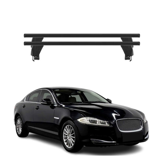 2009-2015 Jaguar XF Roof Rack Cross Bars Black
