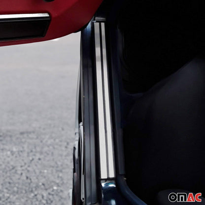 1996-2002 Mercedes E Class W210 Sedan Door Sill Covers Stainless Steel Brushed 8x