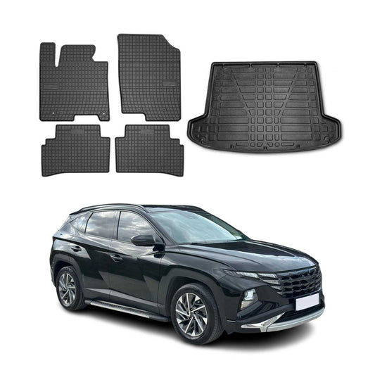 2022-2026 Hyundai Tucson Floor Mats & Cargo Liner Full Set All Weather Black