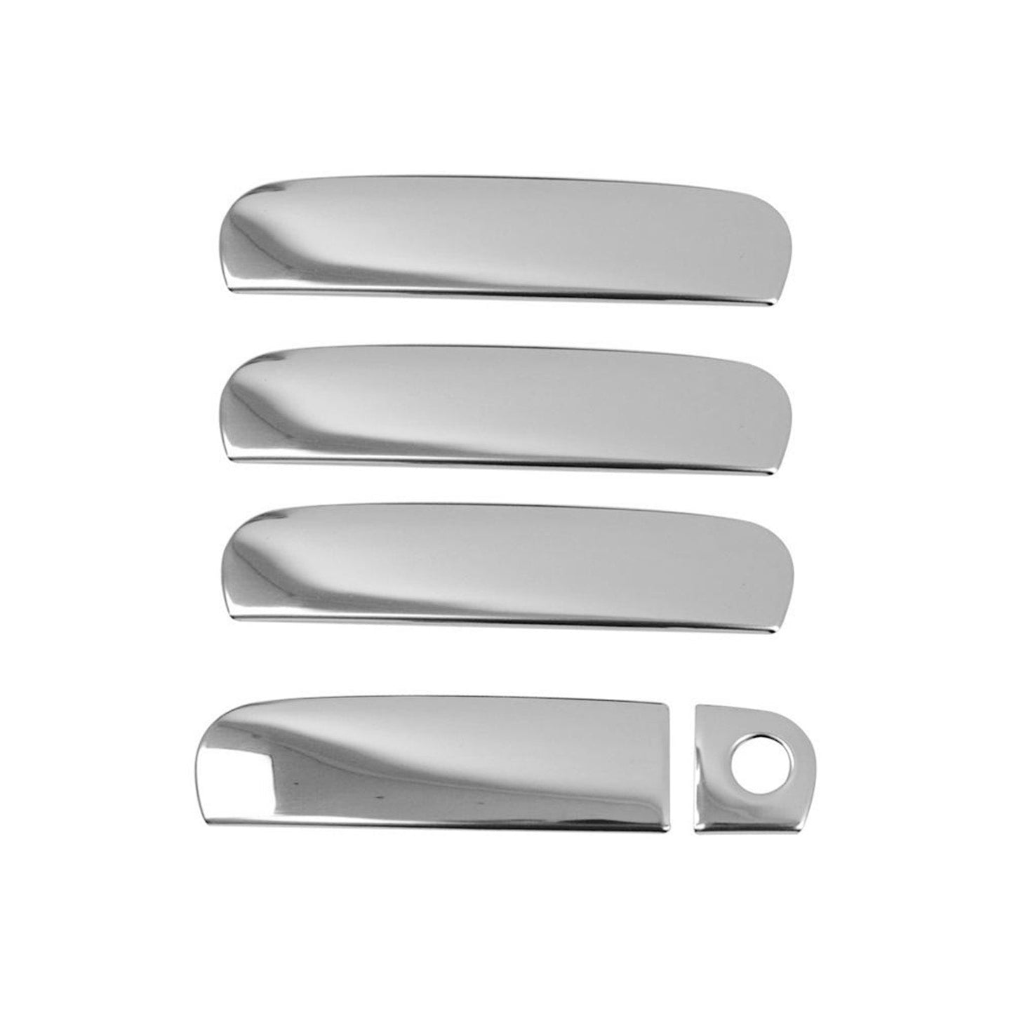 OMAC Car Door Handle Cover Protector for Audi A4 2006-2009 Steel Chrome 5 Pcs U005911