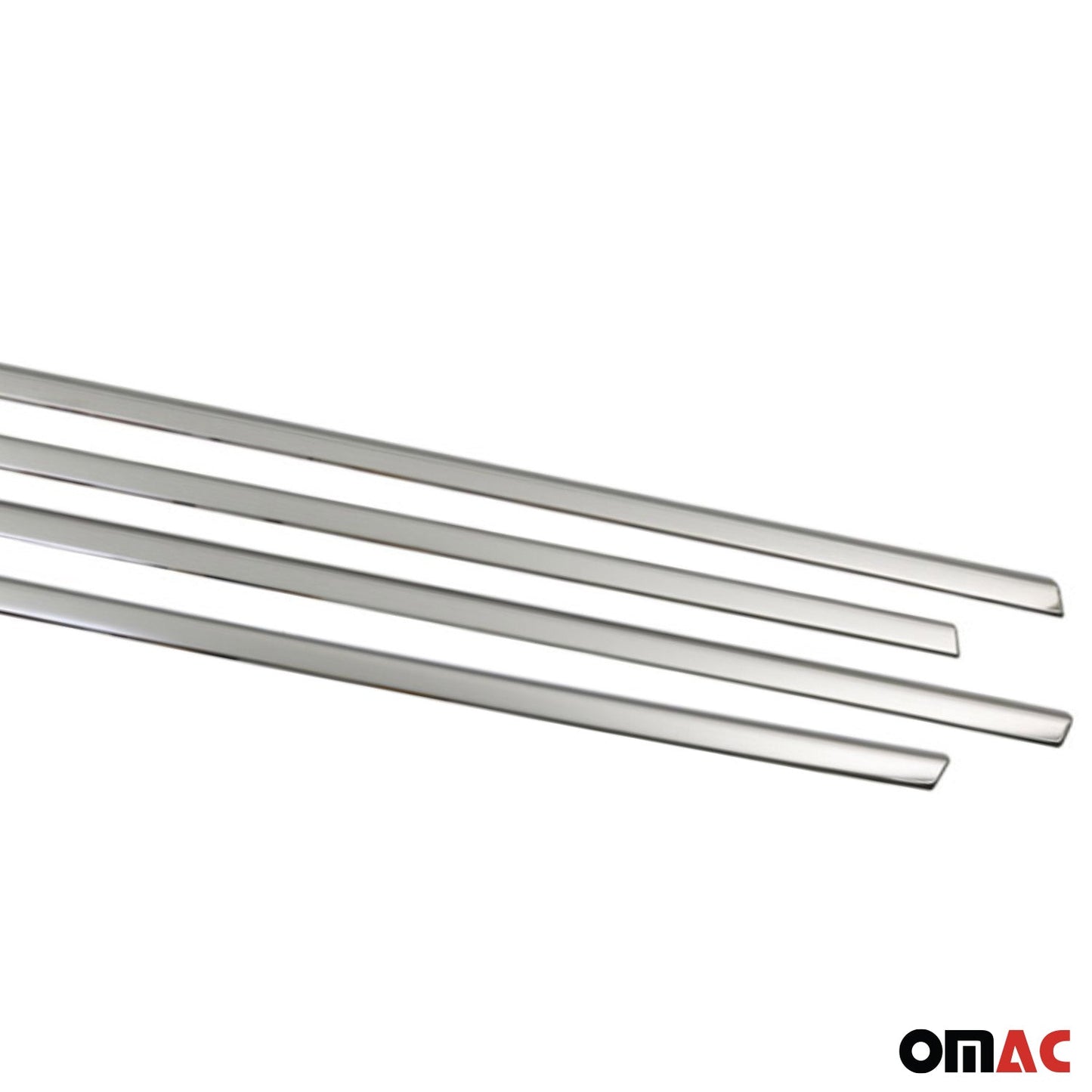 2016-2023 Fiat 500X Window Molding Trim Streamer Stainless Steel Silver 4Pcs