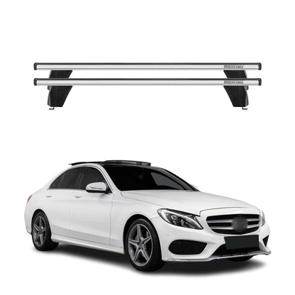 2015-2021 Mercedes C Class W205 Sedan Roof Rack Cross Bars Silver