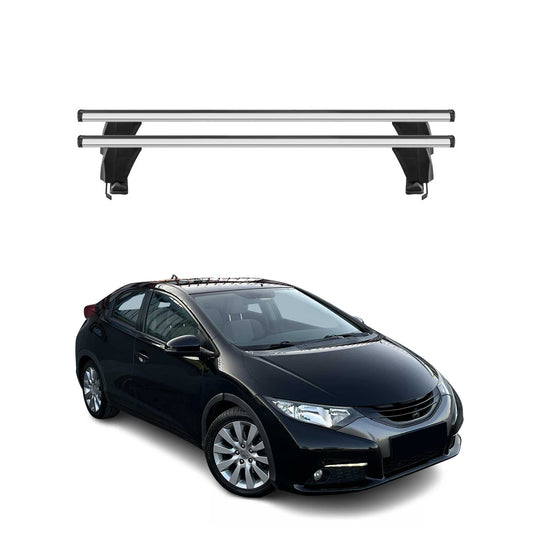 2012-2015 Honda Civic Hatchback Roof Rack Cross Bars Silver