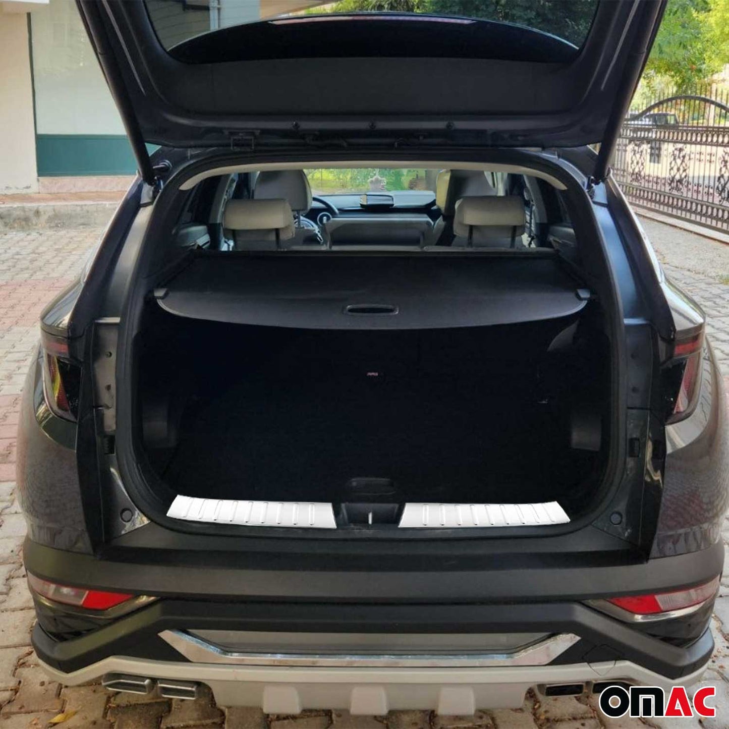 2022-2026 Hyundai Tucson OMAC Trunk Sill Cover Silver Stainless Steel