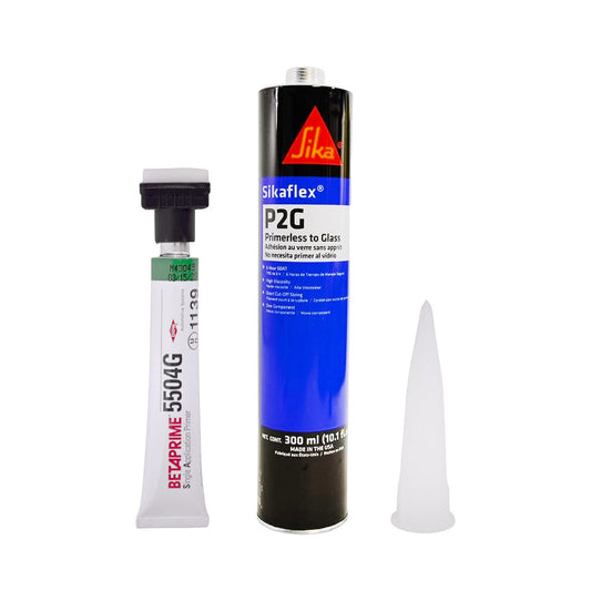 OMAC Auto Glass Sealant Windshield Glue Sika P2G Adhesive + BetaPrime Glass Primer 96SKP2G-5504G-SET1