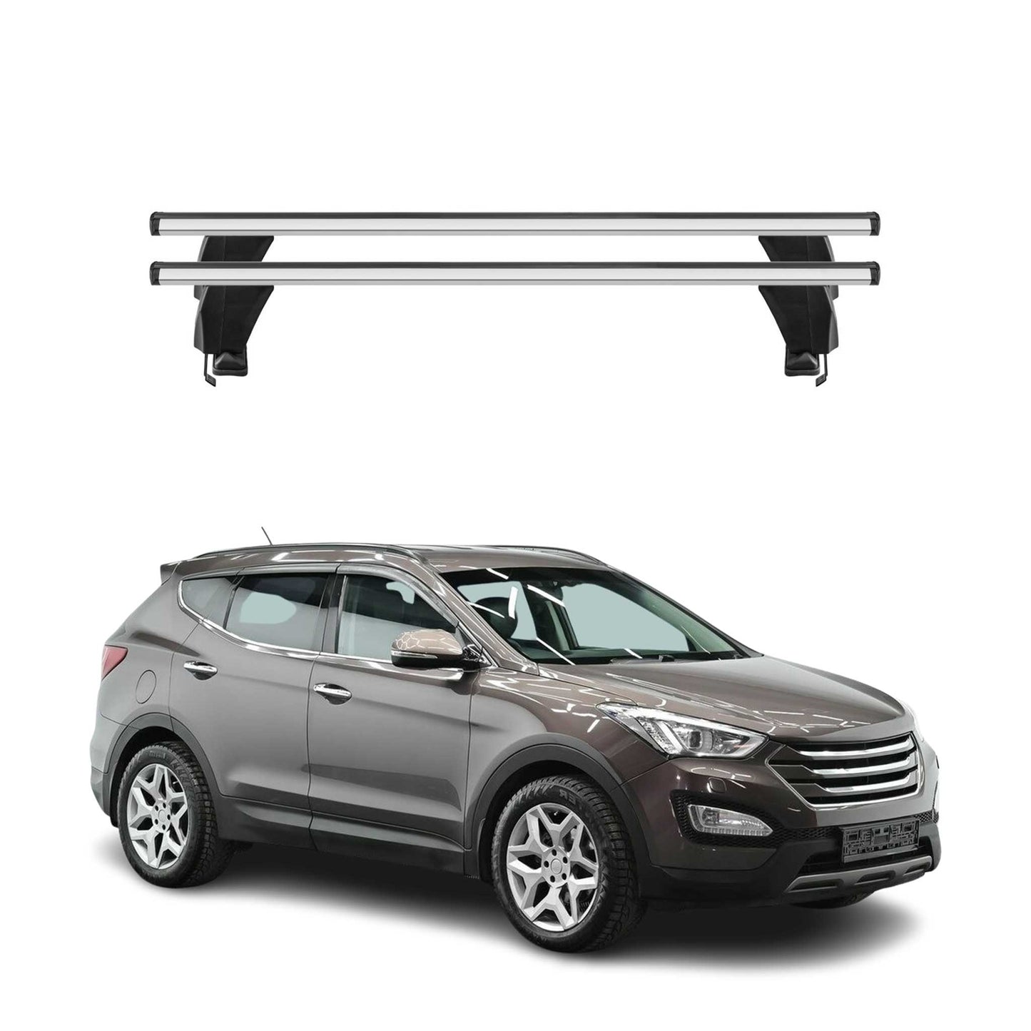 2013-2018 Hyundai Santa Fe Roof Rack Cross Bars Silver