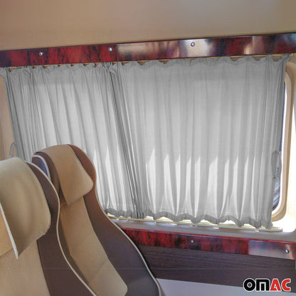 OMAC Window Curtain for Mercedes Sprinter W906 2006-2018 Long WB Double Sliding Gray 4724242G-CC