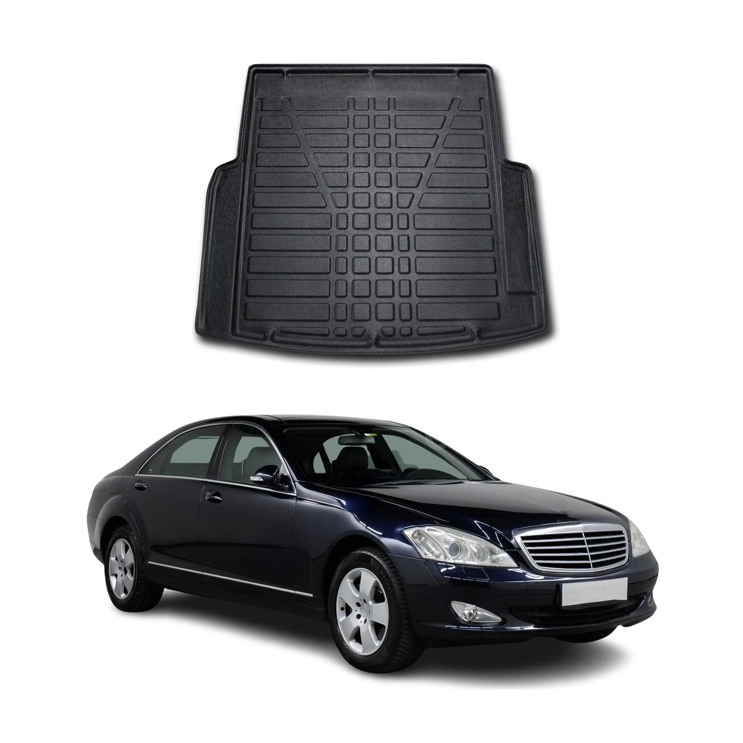 2007-2013 Mercedes S Class W221 Cargo Liner Trunk Mat All Weather Black