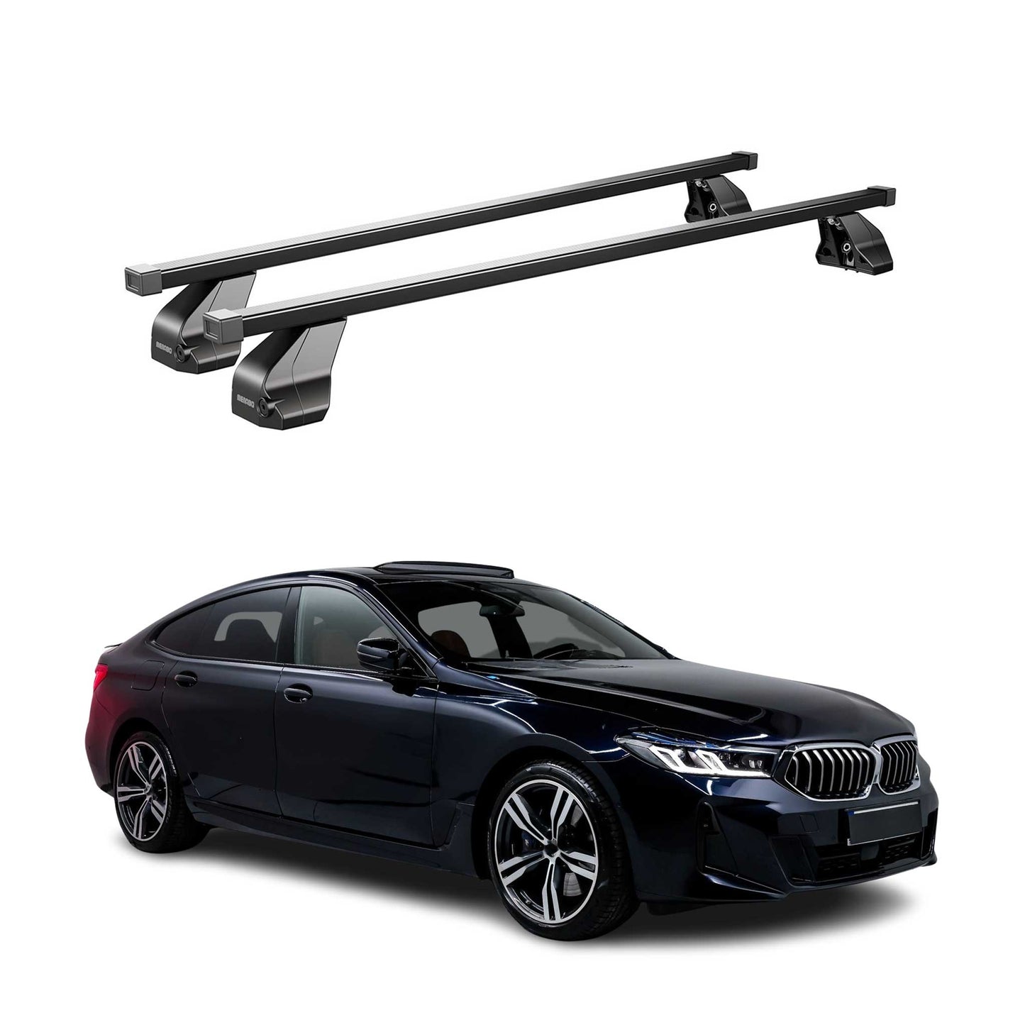 2018-2019 BMW 6 Series G32 Gran Turismo Roof Rack Cross Bars Black