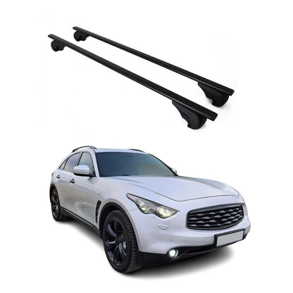 2009-2013 Infiniti FX50 Roof Rack Cross Bars Black