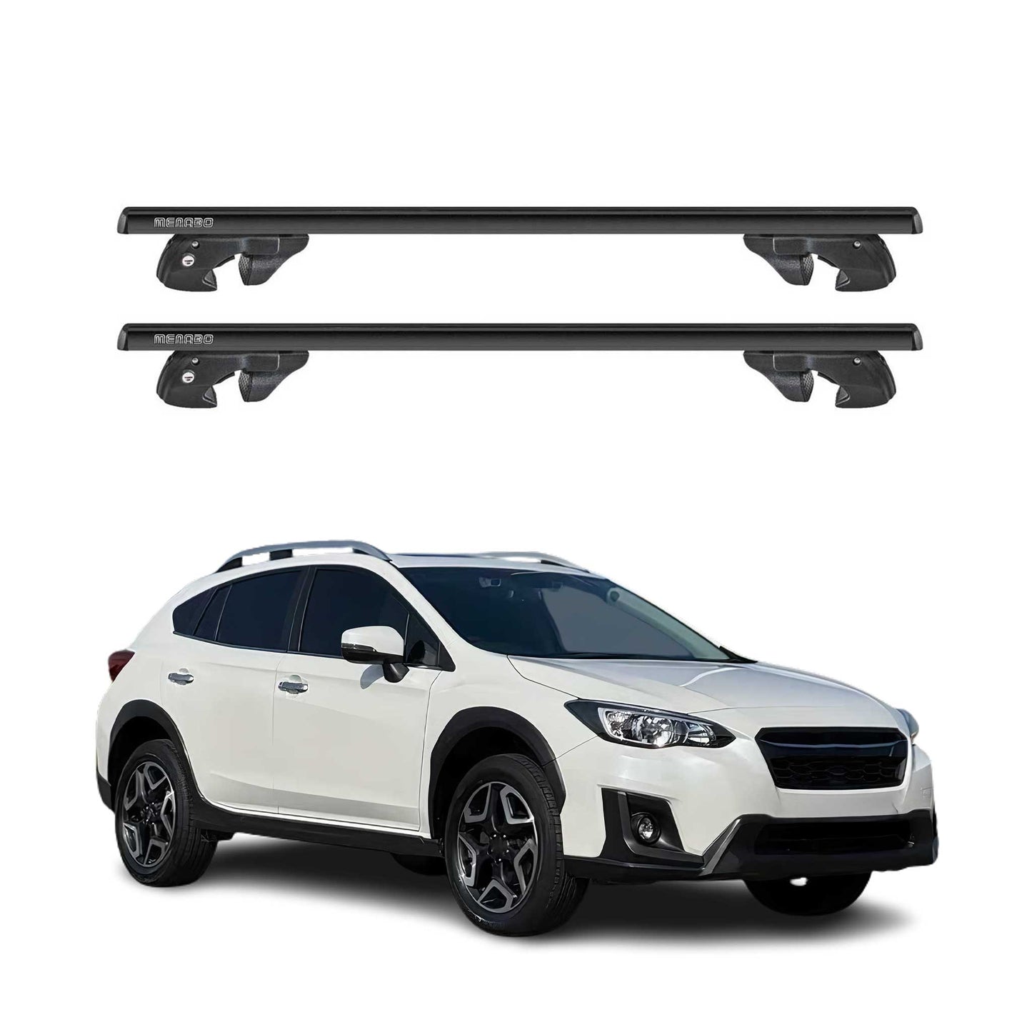 2013-2015 Subaru XV Crosstrek Roof Rack Cross Bars Black