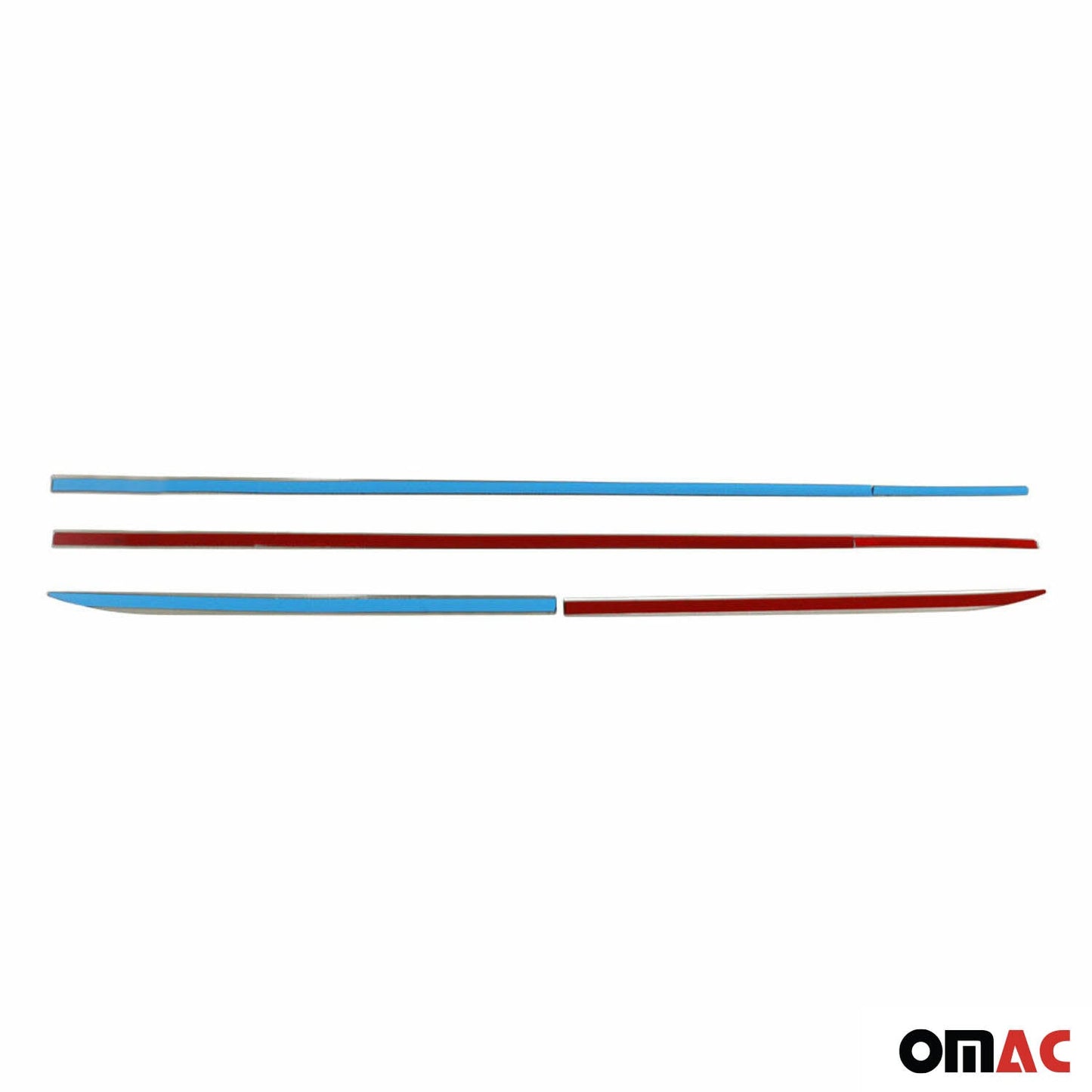 OMAC Fits Mercedes A-Class 2013-2018 Chrome Side Door Trim Streamer S.Steel 4 Pcs U005868