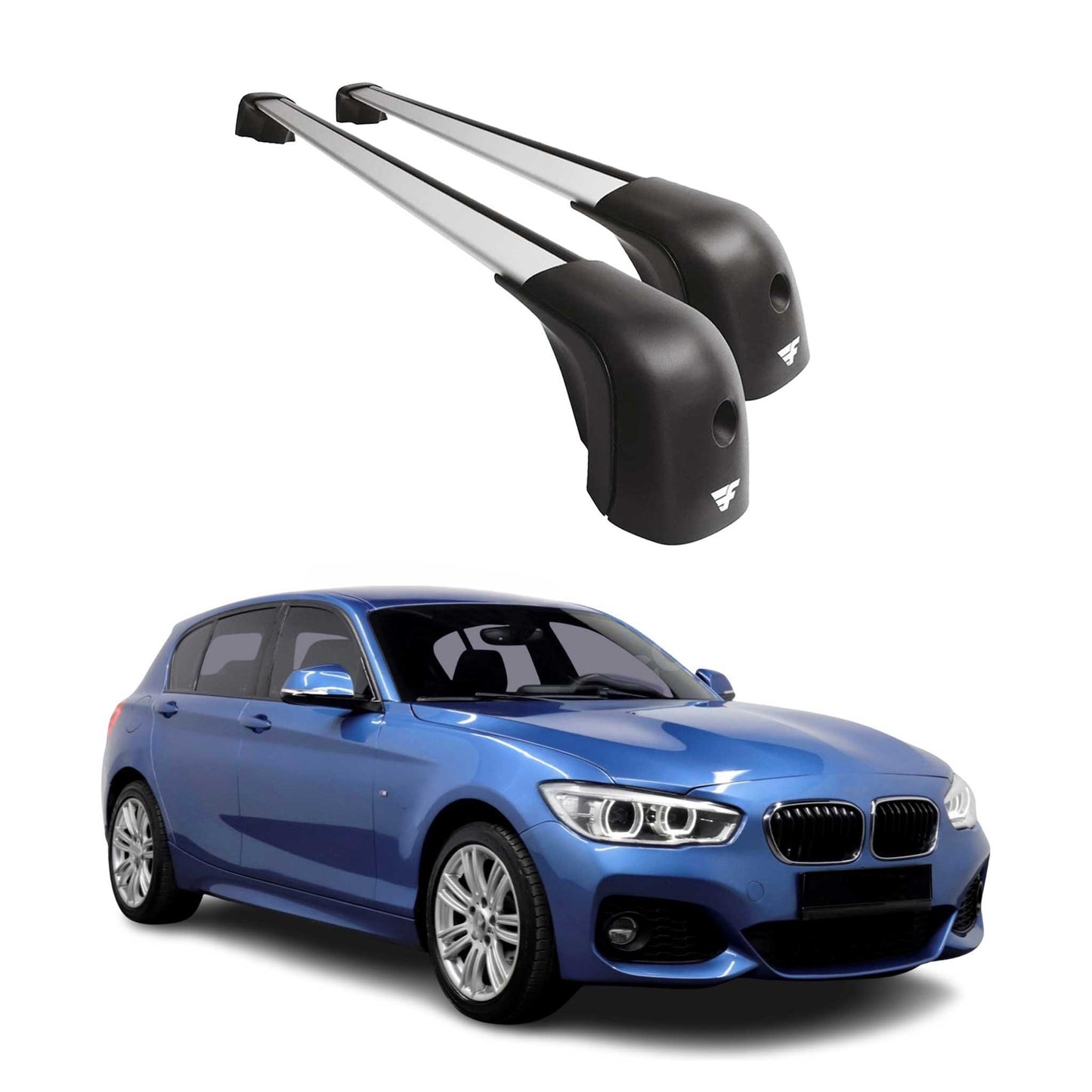 2012-2019 BMW 1 Series F20 F21 Roof Racks Cross Bars Silver