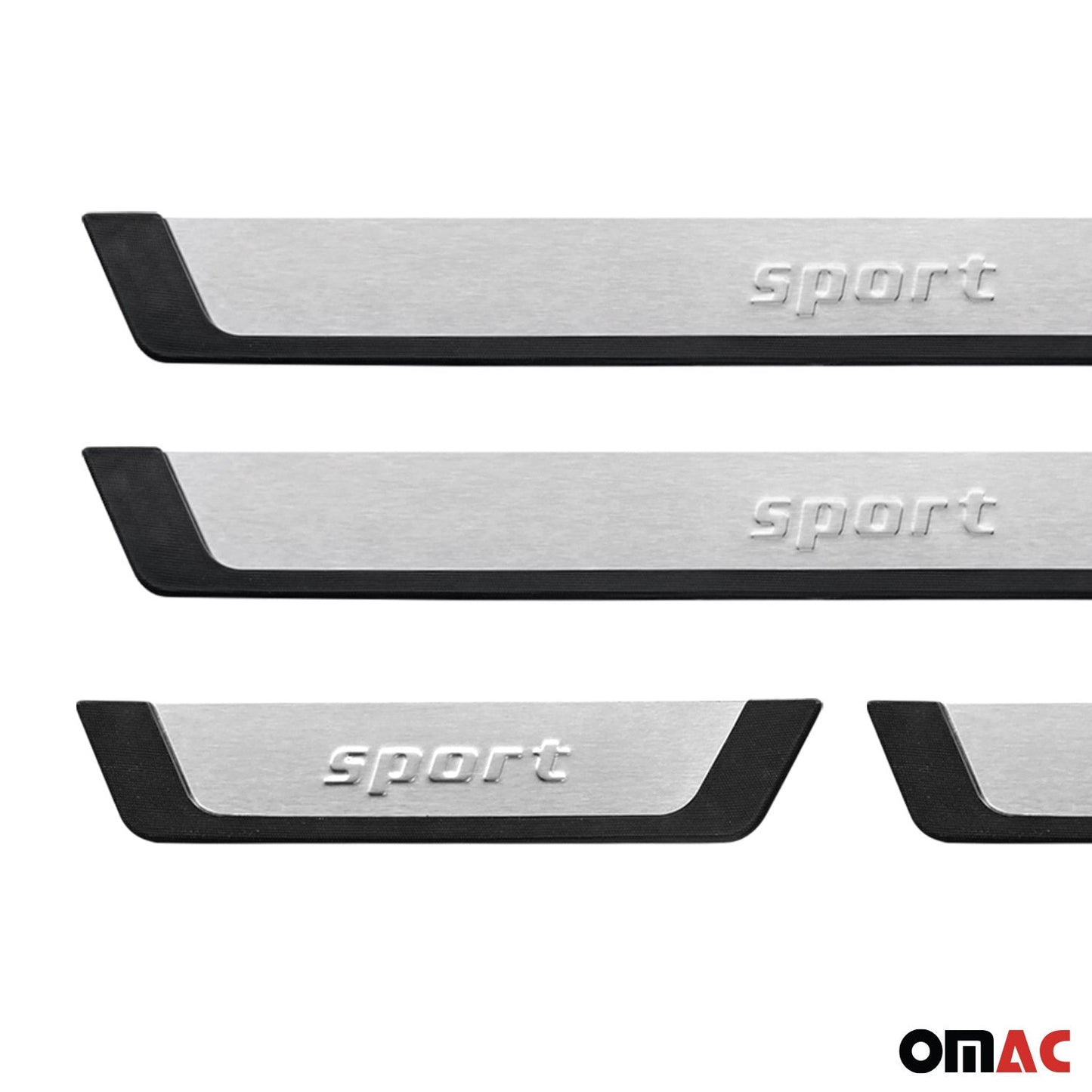 Mercedes C Class Door Sill Scuff Plate Scratch Protector Sport Brushed Stainless Steel 4Pcs