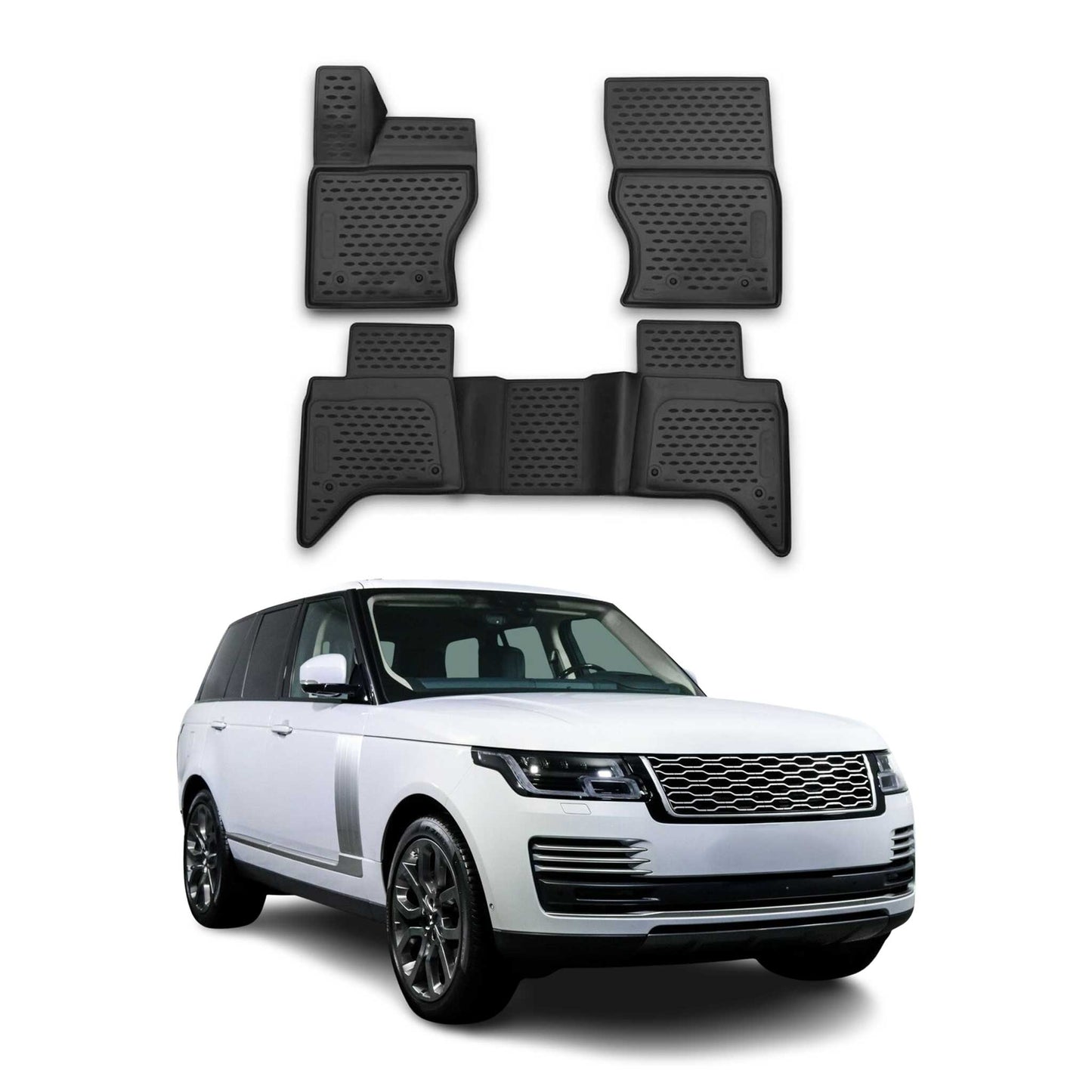 2018-2021 Land Rover Range Rover Floor Mats Liners Full Set All Weather Black