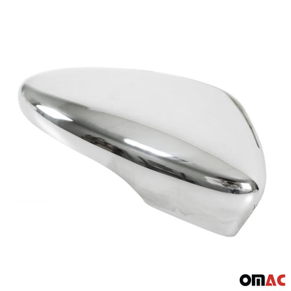 OMAC Side Mirror Cover Caps Fits VW CC 2009-2017 Steel Silver 2 Pcs U001742