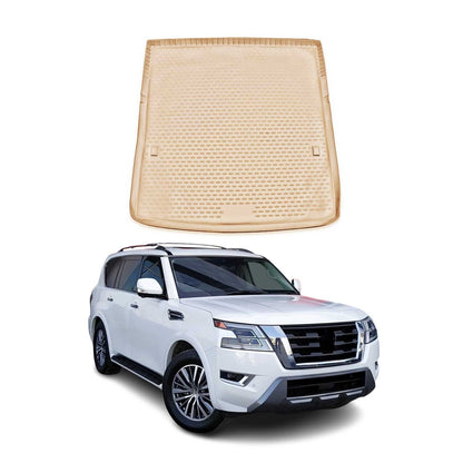 2017-2024 Nissan Armada Cargo Liner Trunk Mat All Weather Beige