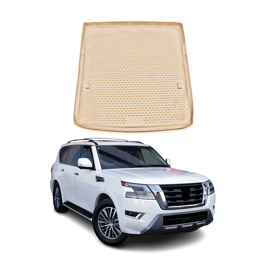 2017-2024 Nissan Armada Cargo Liner Trunk Mat All Weather Beige