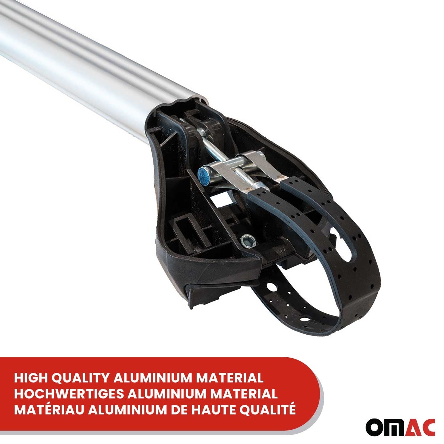 31"-43" Adjustable Roof Rack Cross Bars fits Raised Rail Aluminium Silver 2x