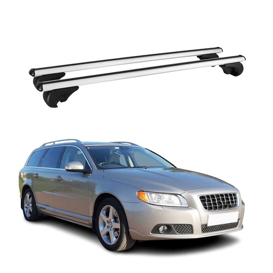 2008-2010 Volvo V70 XC70 Roof Rack Cross Bars Silver