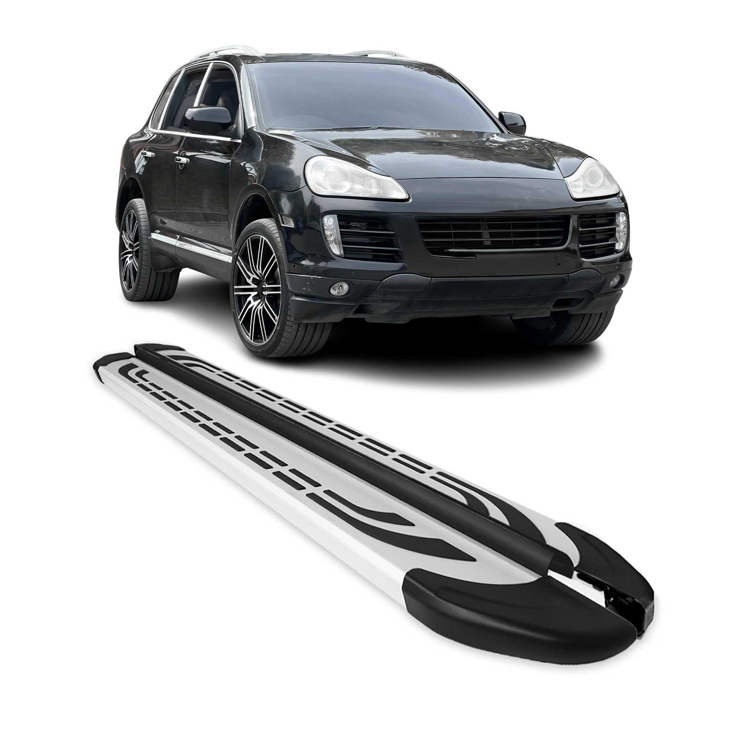 2003-2010 Porsche Cayenne Running Boards Side Steps Silver