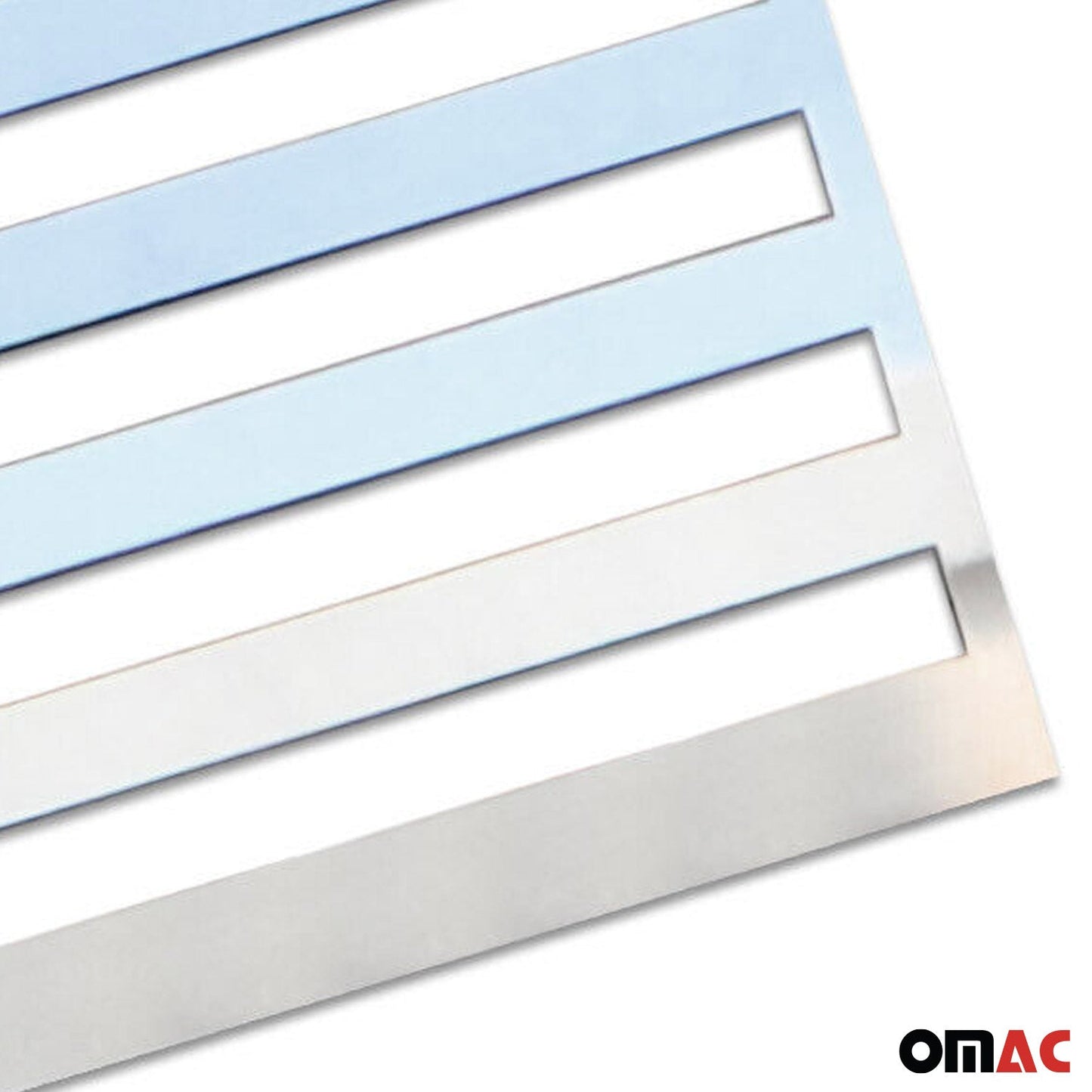 OMAC 2 Pcs US American Flag for Ford Maverick Chrome Decal Sticker Stainless Steel U002663