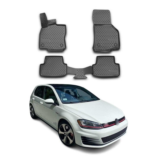 2015-2021 VW Golf GTI MK7 Floor Mats Liners Full Set All Weather Black