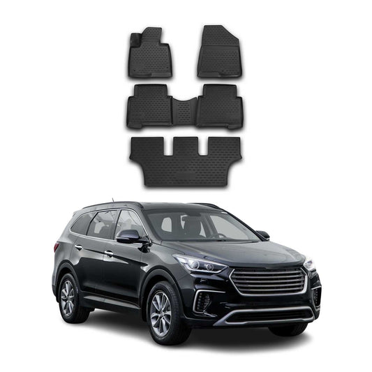 2013-2018 Hyundai Santa Fe Floor Mats Liners Full Set All Weather Black