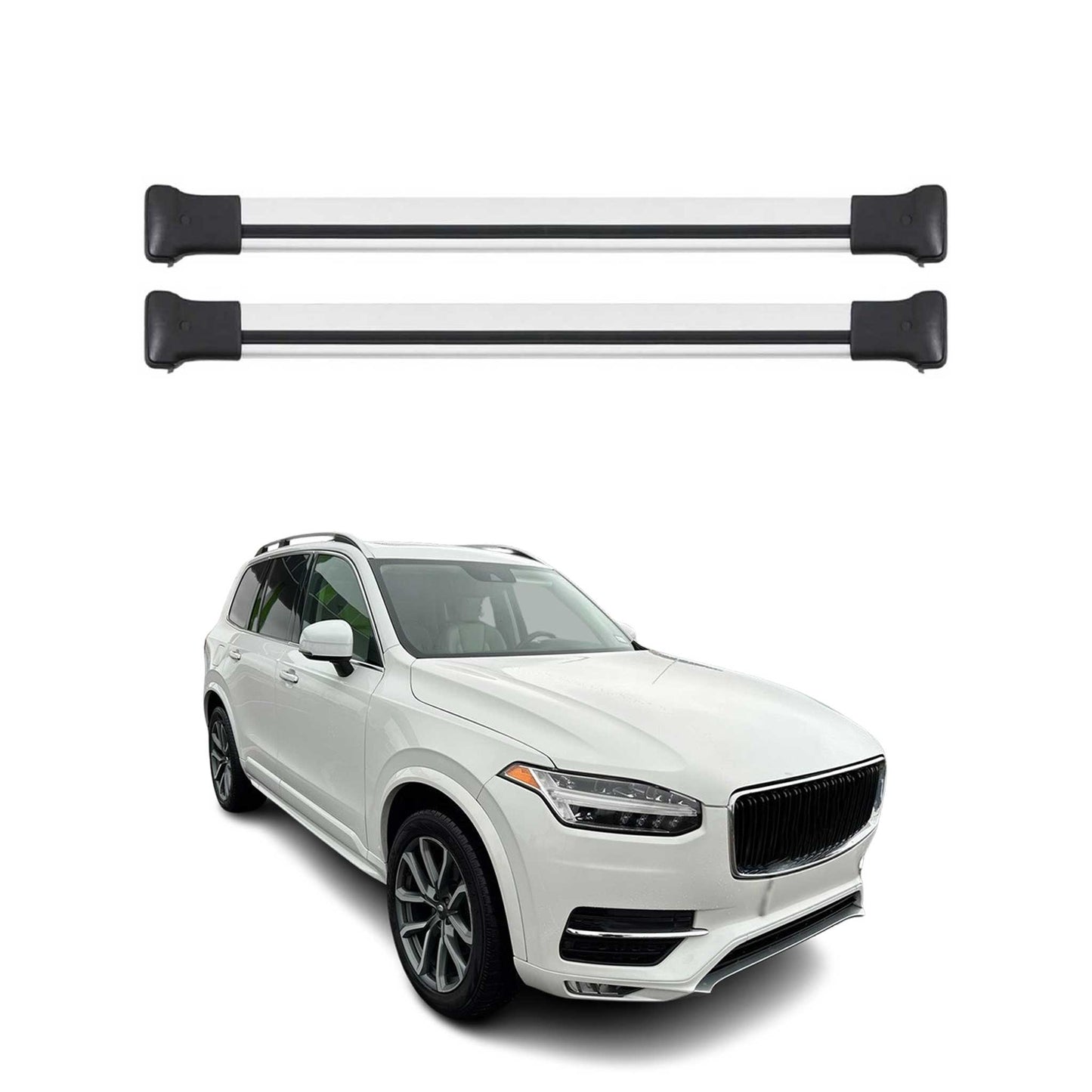 2003-2014 Volvo XC90 Roof Rack Cross Bars Silver