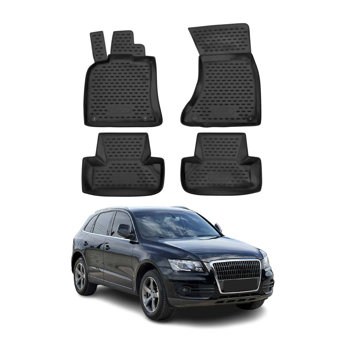 2009-2017 Audi Q5 SQ5 Floor Mats Liners Full Set All Weather Black